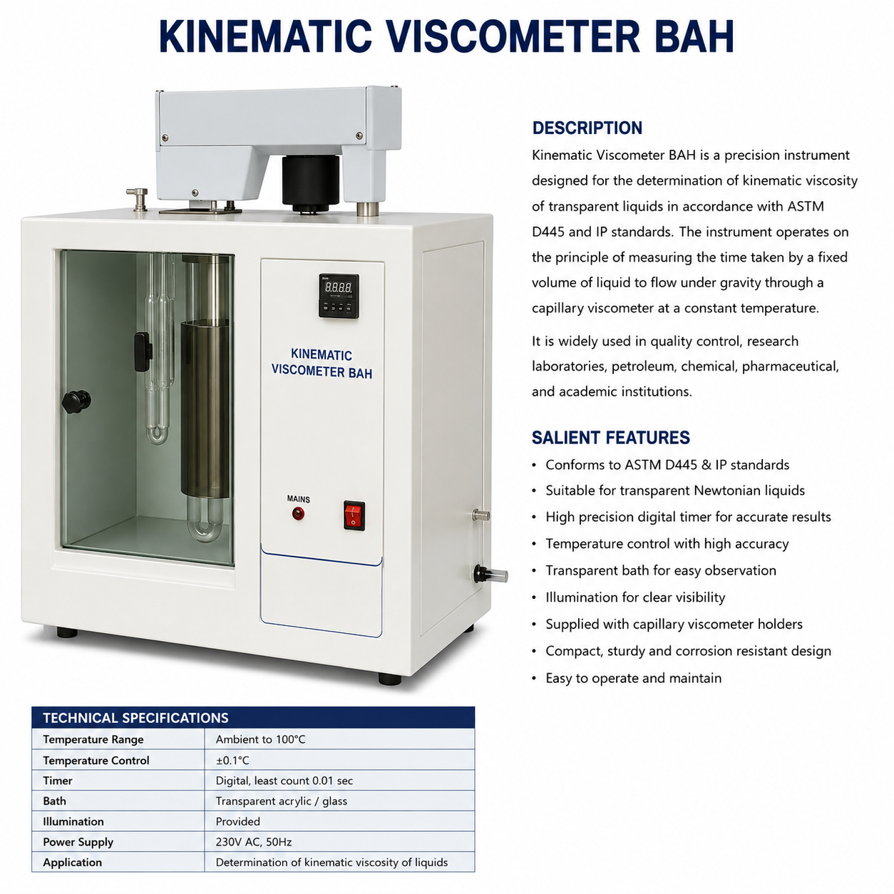 Kinematic Viscometer BAH