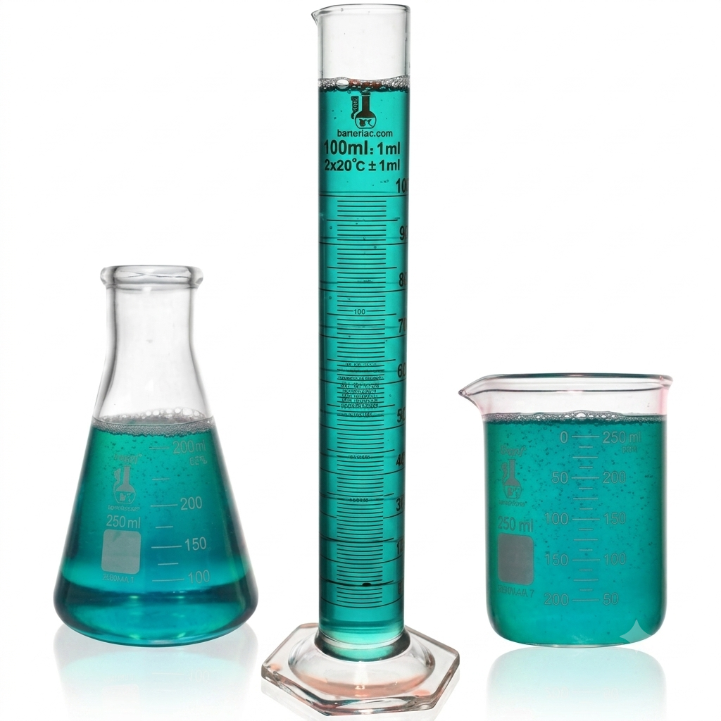 Beaker flask and Measuring Cylinder